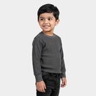 Boys Charcoal Long Sleeve Thermal, चारकोल, small