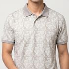 Men's Grey Cotton Polo Neck Polo T-Shirt, Light Grey, small
