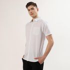 Men's Off-White 100% Cotton Half Sleeve Spread Collar Casual Shirt, Off White, small