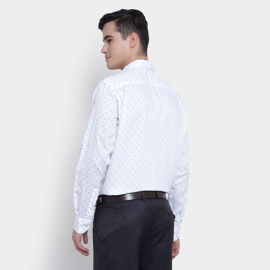 Printed Formal Shirt, White, large image number null