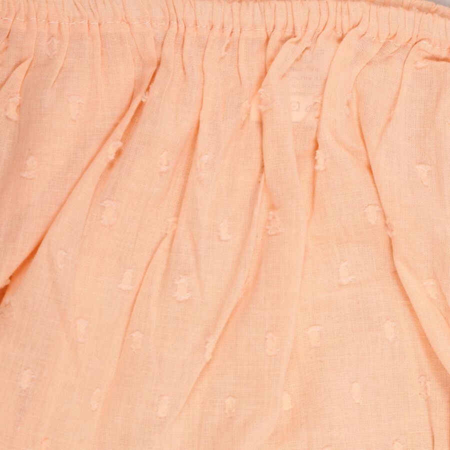 Infant Girls' 100% Cotton Frock , पीच, large image number null