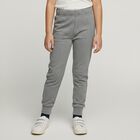 Girls Muted Charcoal Grey Thermal Lower, Melange Mid Grey, small image number null