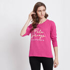 Solid Round Neck Top, Fuchsia, small image number null