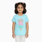 Girls' 100% Cotton T-Shirt, Aqua, small image number null