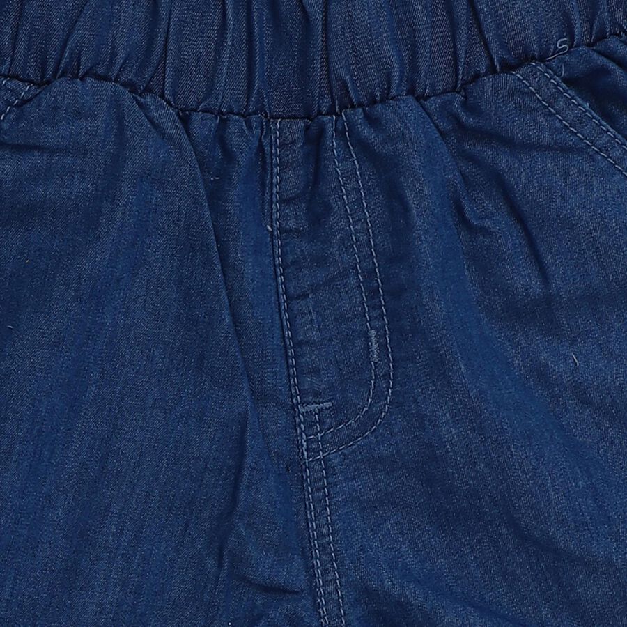 Girls' Shorts, मध्यम नीला, large