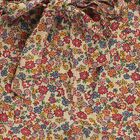 Girls' Multicolor Floral Loose Fit Tie-Waist Trousers, गहरा पीला, small image number null