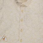 Infants Yellow Cotton Half Sleeve Classic Collar Casual Shirt, Yellow, small