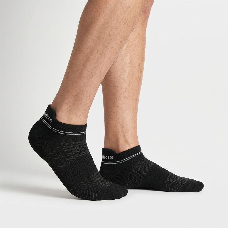 Men's Regular Fit Sports Pack of 3 Socks ( Black, Grey, White ), Melange Light Grey, large