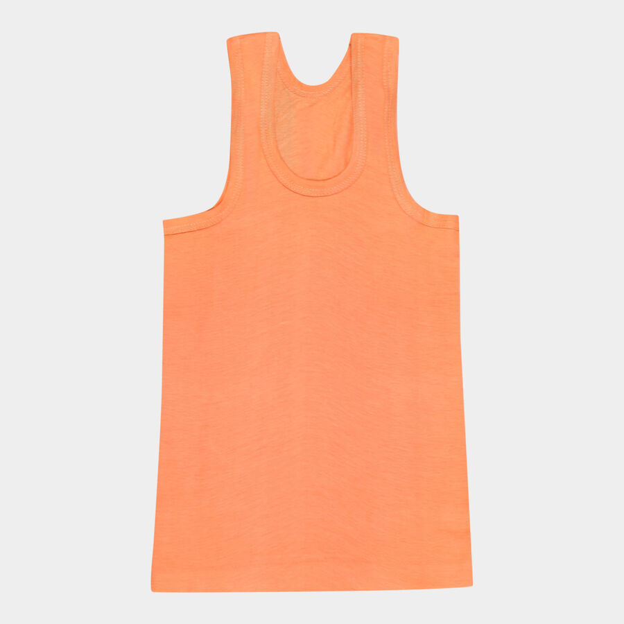 Boys Cotton Solid Vest, मूँगा (कोरल), large image number null