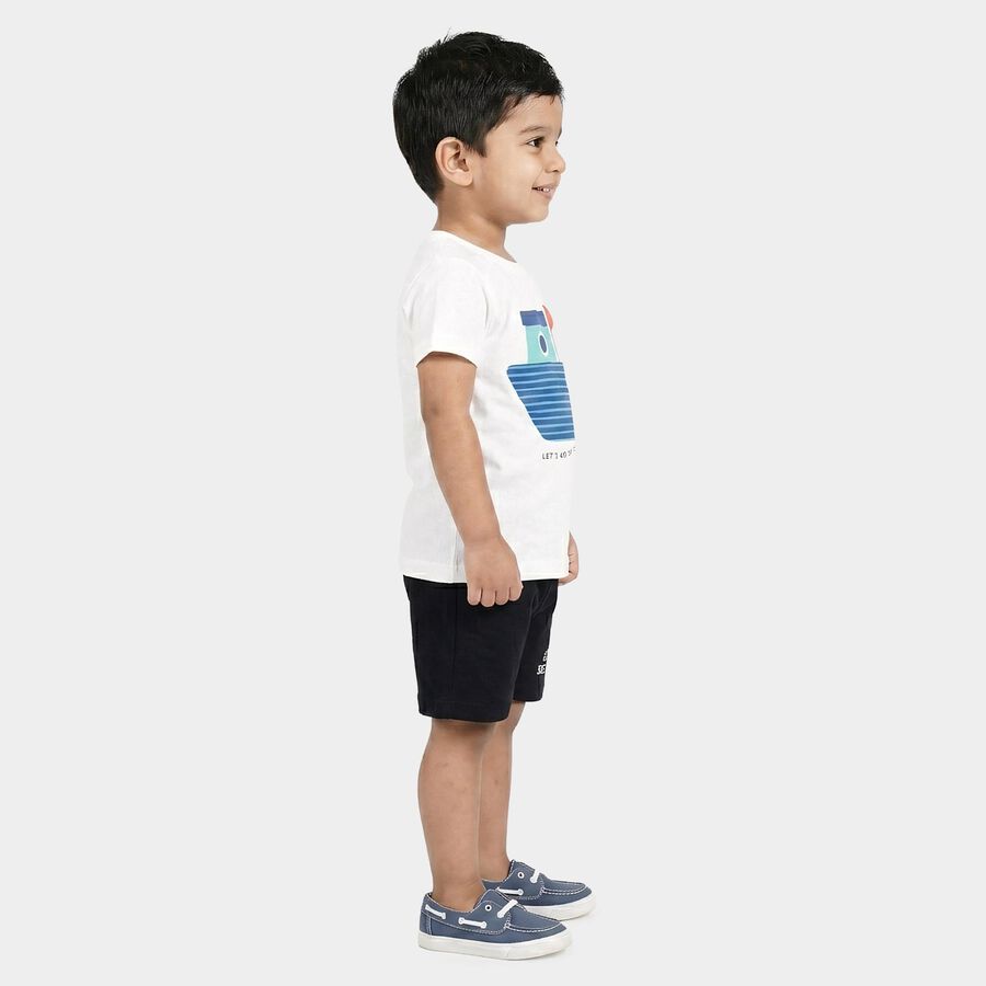 Boys' Knit Baba Suit, White, large