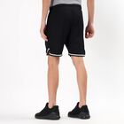 Men's Jet Black Regular Fit Sports Bermuda Shorts, काला, small