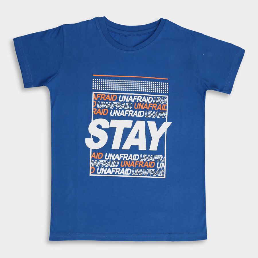 Boys' Half Sleeves T-Shirt, रॉयल ब्लू, large image number null