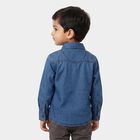 Boys' Blue Collared Shirt, Light Blue, small