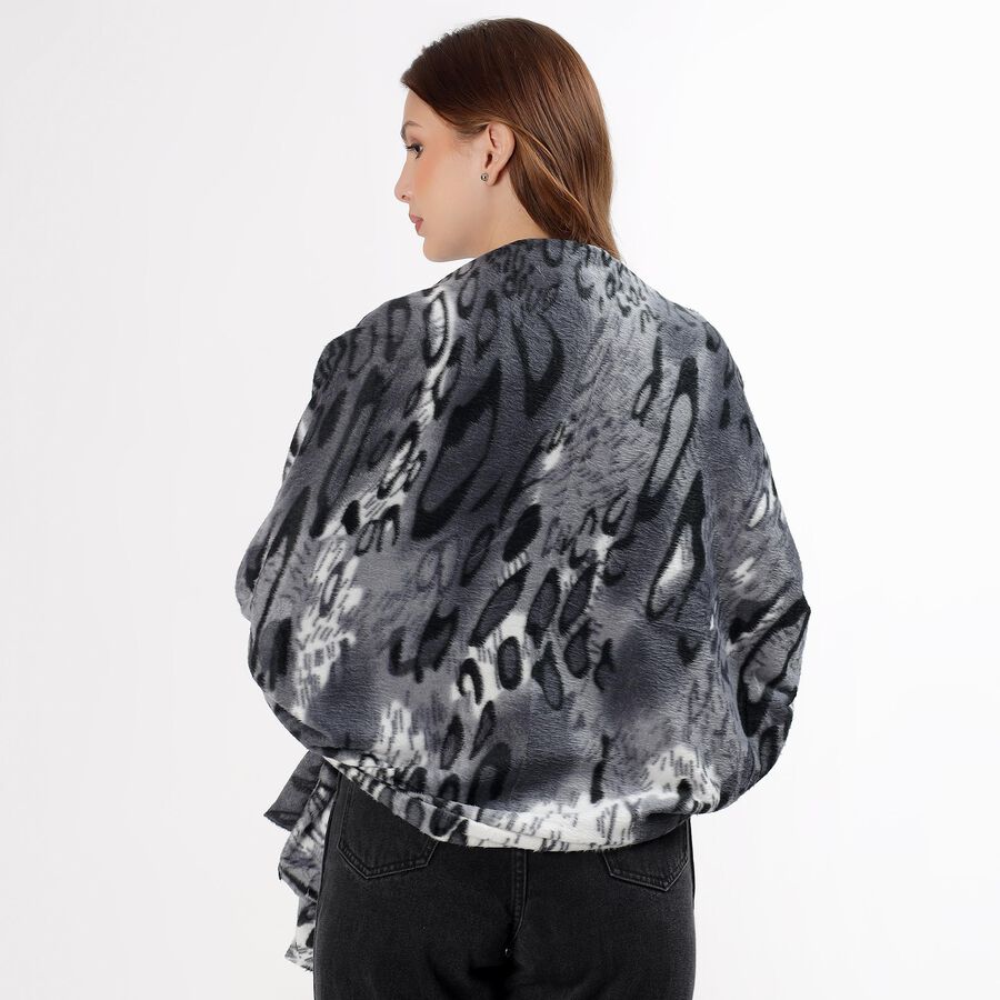 Ladies' Stole, काला, large image number null