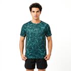 Men's Dark Green Round Neck Raglan Drifit T-Shirt, गहरा हरा, small