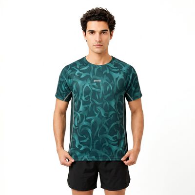 Men's Dark Green Round Neck Raglan Drifit T-Shirt