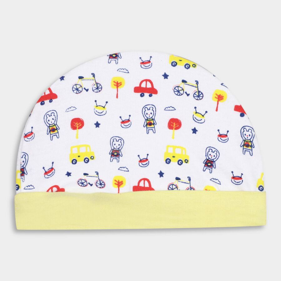 Infants' Cotton Gift Set (Cap, Mittens, Booties), White, large