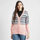 V Neck Cardigan, Light Pink, small image number null