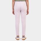 Girls' Lilac Straight Fit Striped Pyjama, लाइलेक, small