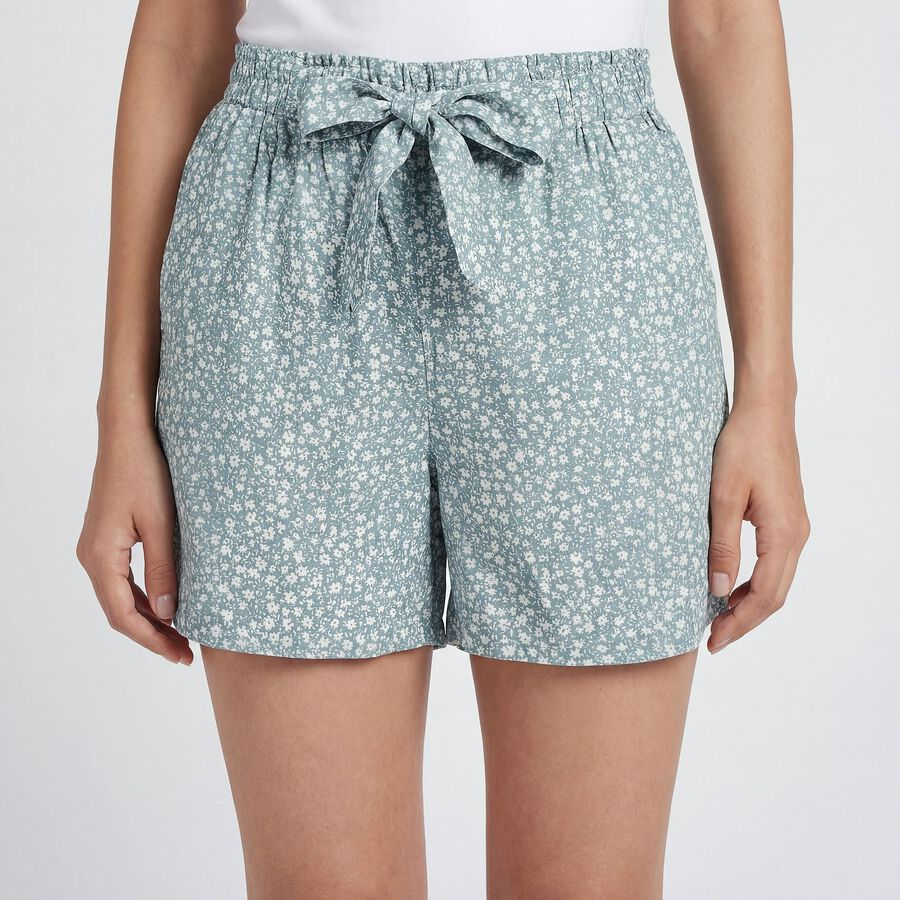 Women's Lightweight Viscose Shorts, Light Blue, large