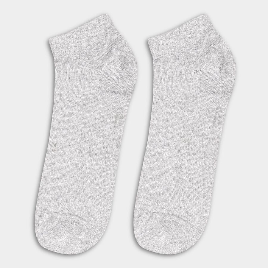 Men's Black, White, and Grey Ankle Socks, Black, large image number null