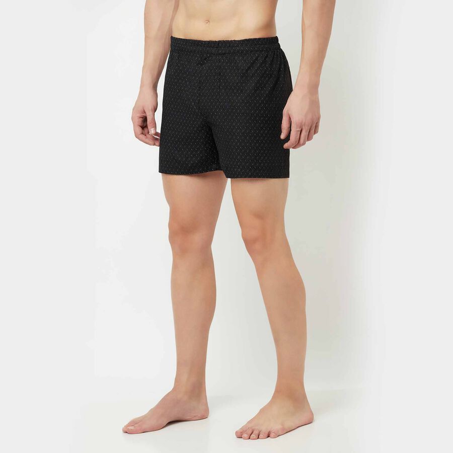 Cotton Printed Boxers, Black, large image number null