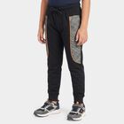 Boys Black Jogger Fit Contrast Panel Pyjama, Black, small