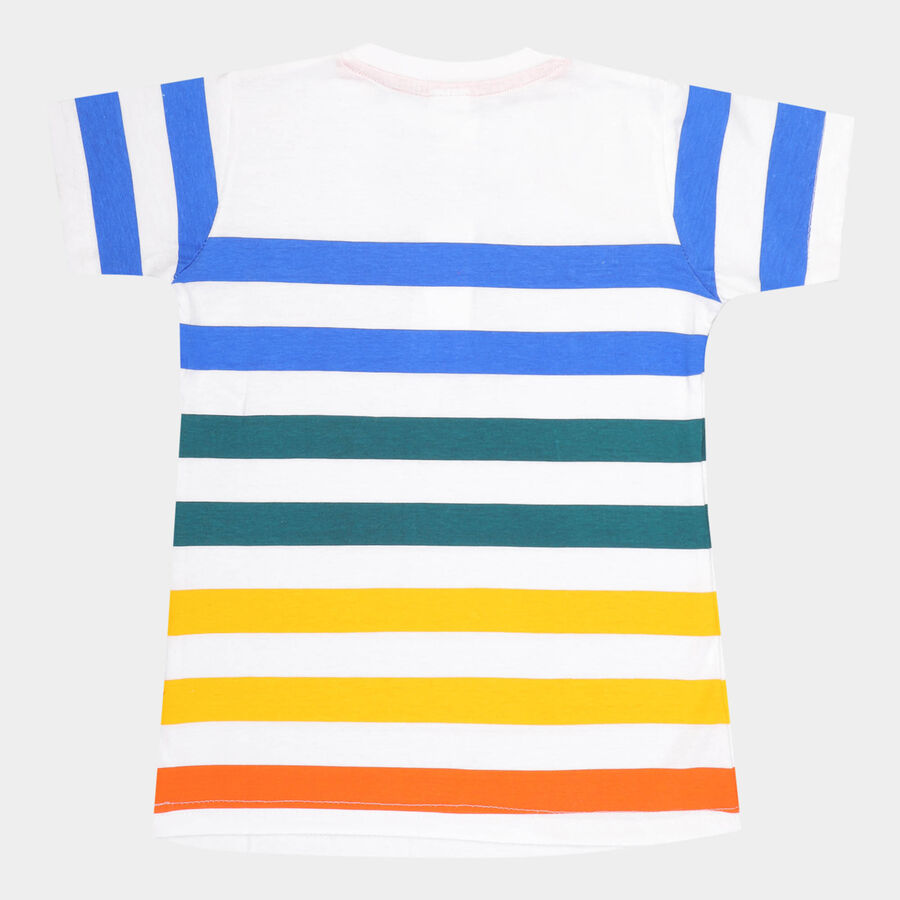 Boys Cotton T-Shirt, White, large image number null