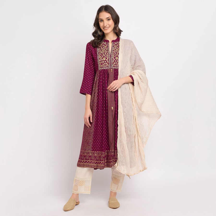 Ladies' Dupatta, Beige, large image number null