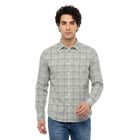 Men's Green Cotton Regular Fit Casual Shirt, Dark Green, small