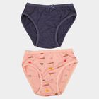 Girls Blue Regular Fit Solid Panty, गहरा नीला, small