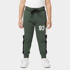 Boys' Green Jogger Fit Graphic Printed Pyjama, Dark Green, small