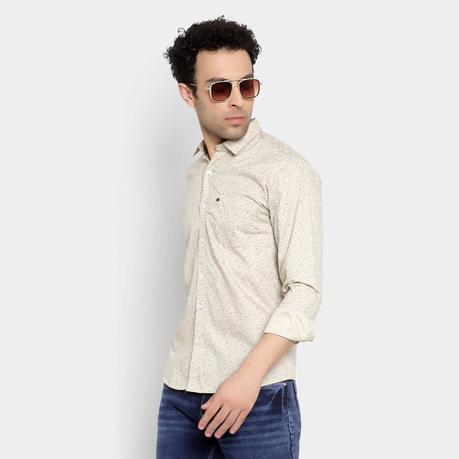 Cotton Printed Casual Shirt, Beige, large image number null