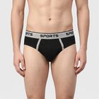 Men's Navy Blue Regular Fit Briefs, नेवी ब्लू, small