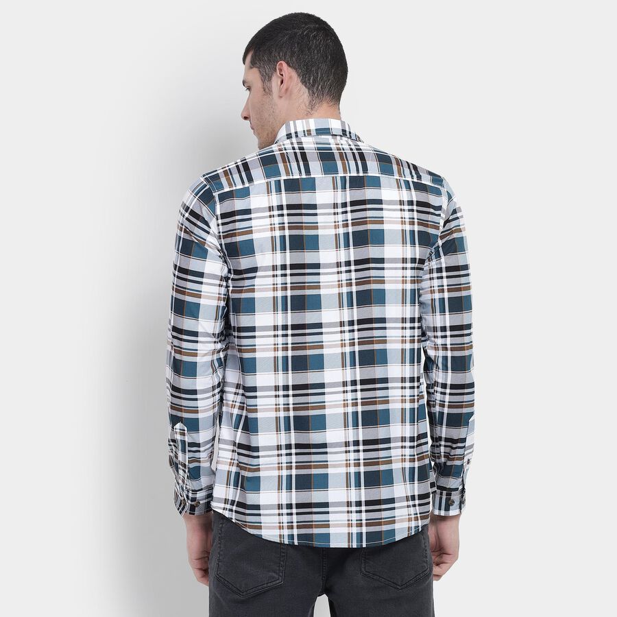 Men's 100% Cotton Casual Shirt , Teal Blue, large image number null