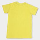 Boys' 100% Cotton Half Sleeves T-Shirt, Yellow, small