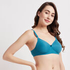 Cotton Printed Bra, टील ब्लू, small image number null