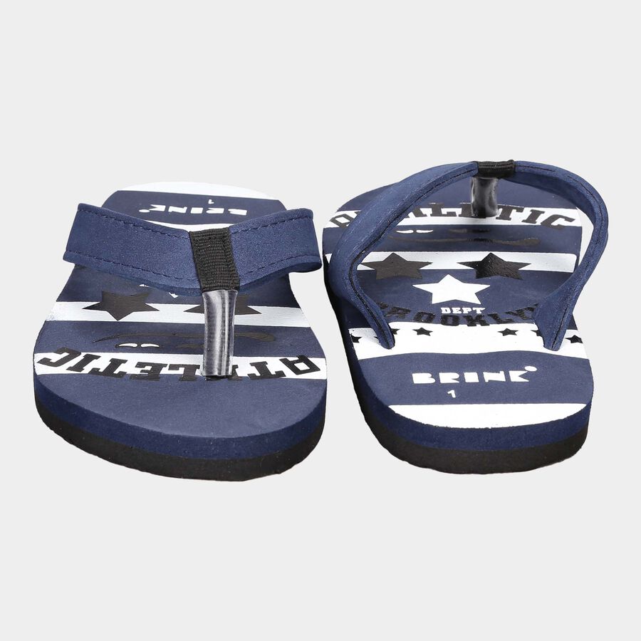 Kids Printed Slippers, Navy Blue, large image number null