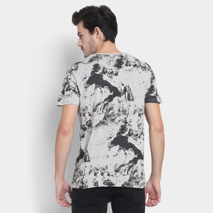 Men's 100% Cotton Round Neck Half Sleeves T-Shirt, गहरा ग्रे, large image number null
