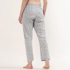 Women's Light Grey Regular Fit Floral Printed Cotton Blend Pyjama, हल्का ग्रे, small