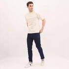 Men's White Round Neck T-Shirt, Off White, small image number null