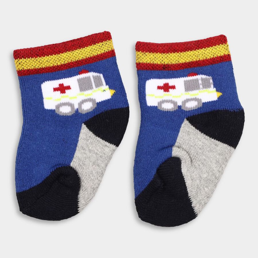 Infant's Socks (Pack of 2), Mid Blue, large