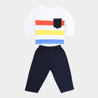 Infants Cotton Round Neck Baba Suit, White, small image number null