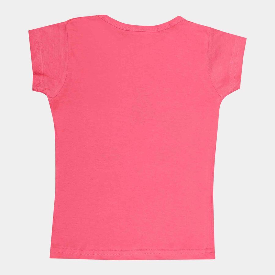 Girls Printed T-Shirt, Pink, large image number null