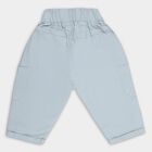 Infants Light Steel Blue Regular Fit Elastic Waist Trousers, Teal Blue, small image number null