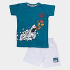 Boys' Knit Baba Suit, Teal Blue, small image number null