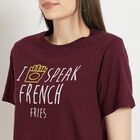 Ladies' Round Neck T-Shirt, Wine, small image number null