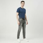 Men's Grey Slim Fit Classic Jeans, Light Grey, small