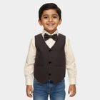 Boys Soft Beige Cotton Full Sleeve Classic Collar Casual Shirt, Beige, small image number null