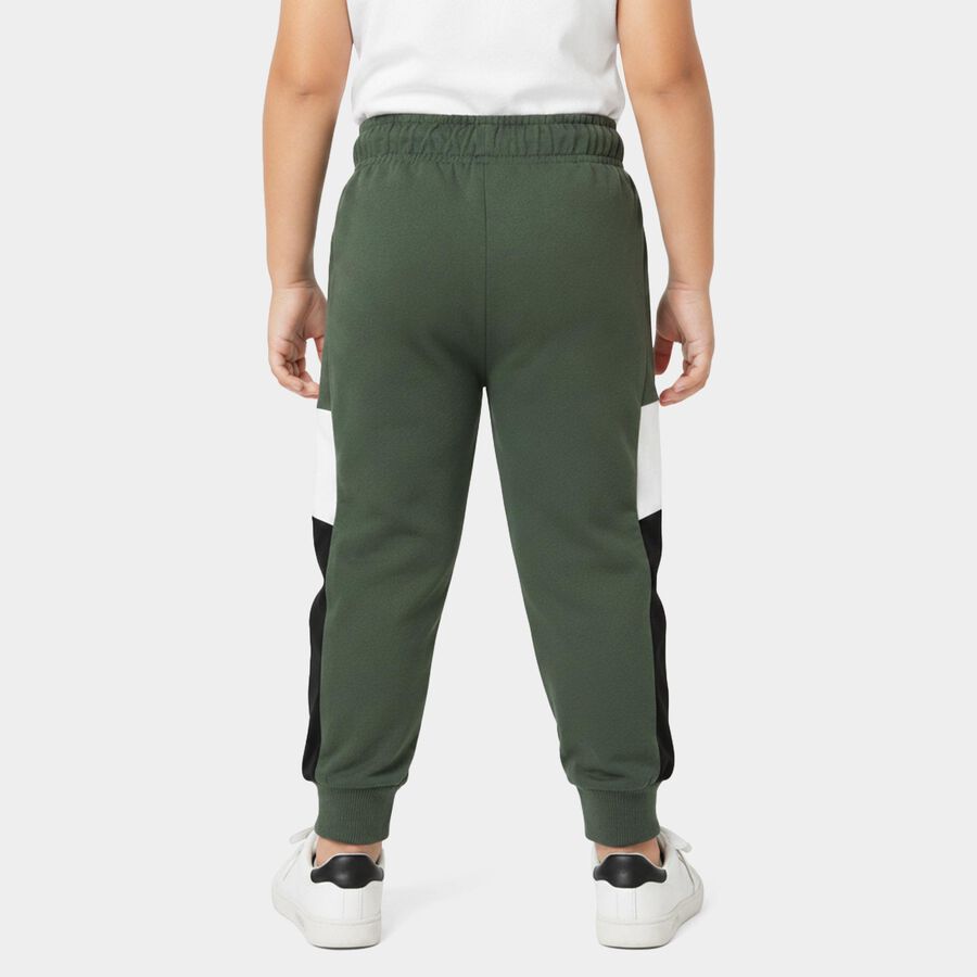 Boys' Green Jogger Fit Graphic Printed Pyjama, Dark Green, large